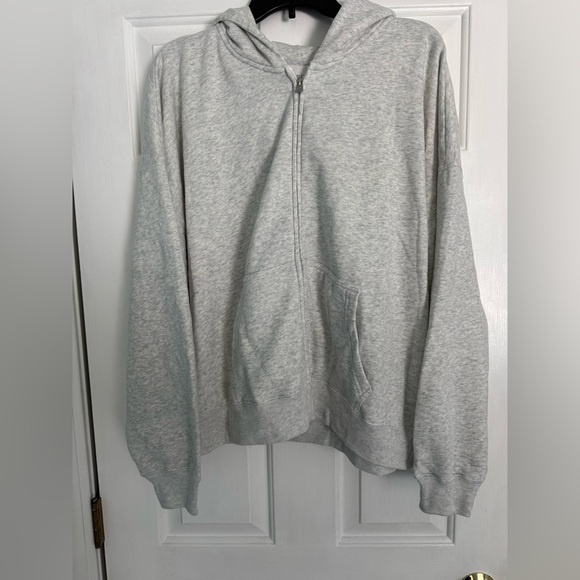 Hollister Tops - Hollister Light Gray Zip-Up Hoodie